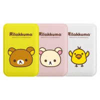 리락쿠마 페이스 가죽 맥세이프 하드 카드 지갑