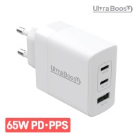 울트라부스트 65W PD/PPS 3포트 초고속 충전기 (ULTCH3P65)