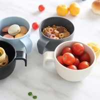 간식보관 냉동밥 전자렌지용 손잡이 볼 밀폐 반찬통 550ml