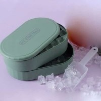 2단 얼음트레이 스푼 세트 실리콘 얼음틀