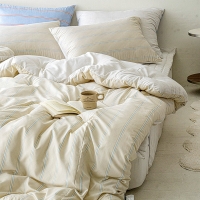 [메종쉼] 스트라이프 소프트마이크로 사계절 차렵 이불 세트 슈퍼싱