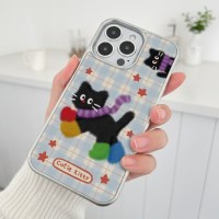 [실버프레임 폭신고양이]아이폰17 에어 프로 갤럭시s25 s24 커플 선