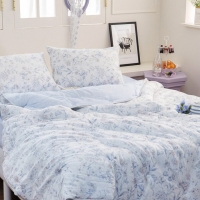 [메종쉼] 국내생산 모달 플라워 스트라이프 사계절 차렵이불 세트 블