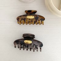 금장 레오파드 바렛 집게핀