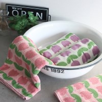 꾸미까 튤립 면수건 욕실수건 (2color)