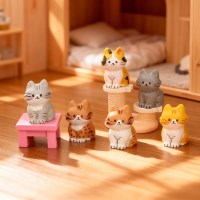 얌전한 고양이 피규어 6종세트