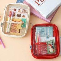 [홍은]사각 투명 파우치 화장품 소품 손가방 캐릭터 굿즈