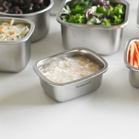 레벤호프 냉장 냉동 전자레인지 스텐 밀폐용기 반찬통 직사각 250ml