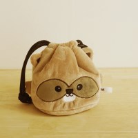 일레라쿤 보들보들 퍼 만두 스트링 파우치