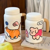 귀여운 캐릭터 스텐 보온 보냉 텀블러 손잡이 머그 물컵