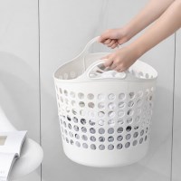 세탁 트임형 원형 손잡이 빨래바구니