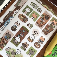 윤구 말차수집 스티커 4종