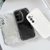 갤럭시S26 물결 크림 화이트 투명 젤리 케이스