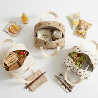 러블리 무드 코듀로이 보온보냉 직장인 도시락가방