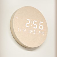 무선 LED 벽시계 충전식 무소음 디지털 시계