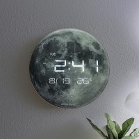 무소음 달 디지털 벽시계 LED 인테리어 시계