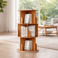 팀회전책장 400 4단 책꽂이 원형 수납 360도