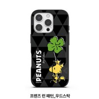 스누피 프렌즈 런 패턴 투카드 마그네틱 범퍼 케이스