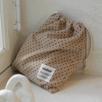 ouior basic string pouch_dot beige