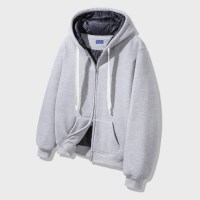 [누빔]앨빈클로 퀄티드 인사이드 패딩 무지 후드집업 DLX3107 4컬러