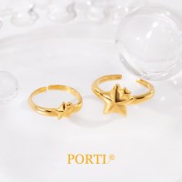 [뽀르띠] 순금 24K 1.875g 더블스타 아기 백일반지 돌반지