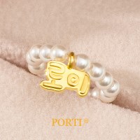 [뽀르띠] 순금 24K 0.5g 진주 이름조각 팬던트 백일 돌반지