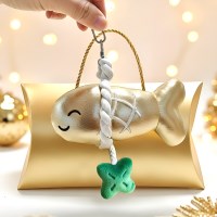 메세지카드+황금기운 금태 의 행운배달 액막이 명태15cm 문종 클로버