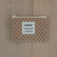 ouior flat pouch_dot beige