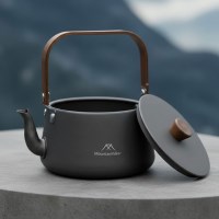 마운틴하이커 캠핑 1.1L 드립 주전자 알루미늄 케틀 우드 손잡이