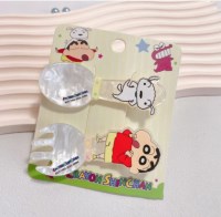 짱구 수저포크 헤어핀 짱구흰둥이