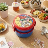 톰과제리 툰 원형2단도시락 (포크포함)