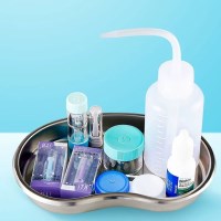 다용도 반달 위생 트레이 스텐쟁반 소품 보관용기