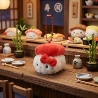 산리오 초밥가방걸이 5cm 참치초밥헬로키티