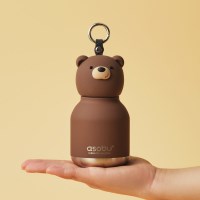 캐나다 아소부 캐릭터 키링 텀블러 미니 베스티 200ml 브라운 베어