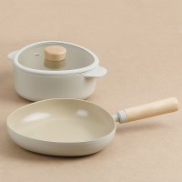 네오플램 피카 아펙스 화이트 IH 냄비2종(20양수+프라이팬 24cm)