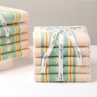 멜포니 뱀부타올 200g 블라썸 그린오렌지 5장 묶음 16종 수건