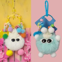 패셔너블한 뽀송한 솜뭉치 먼지 아기 가방키링