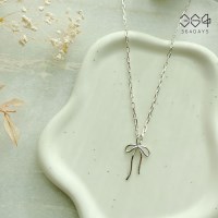 925실버 롱리본 목걸이 발레리나 리본 은목걸이 아이랑 커플