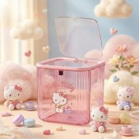 산리오 투명휴지통 헬로키티