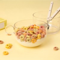 시리얼 네이처컵 550ml 대용량 투명 플라스틱 컵 포장케이스 포함 무