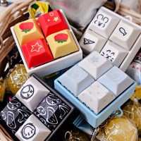 데일리 팝 4구 키캡 키링 청축 키보드 클릭커 피젯 토이