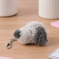 스누피 얼굴 가방걸이 그레이