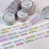 라연팬시 오늘의 어쩌구 투명 키스컷 마스킹테이프