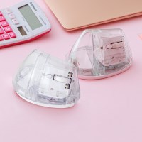 오브룸 크리스탈 버티컬 무선 마우스 (핑크/투명)