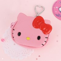헬로키티 페이스 컬러풀 미니 파우치(핑크)