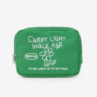 Carry Light 자수 파우치 그린