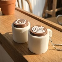 라떼 클리커 키링 카페 사장님 라떼아트 아트 클릭커 키캡 피젯토이 