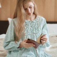 실비에 긴팔 투피스 빈티지블루 (40수)