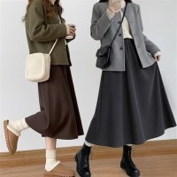 코듀로이 기모 플레어 롱스커트 6color