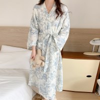 여자 봄 여름 요루면 트왈 로브 샤워가운 목욕가운 10HV0003